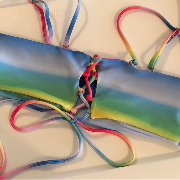 Yira Swim Rainbow Bikini Top nwt - Picture 2 of 7